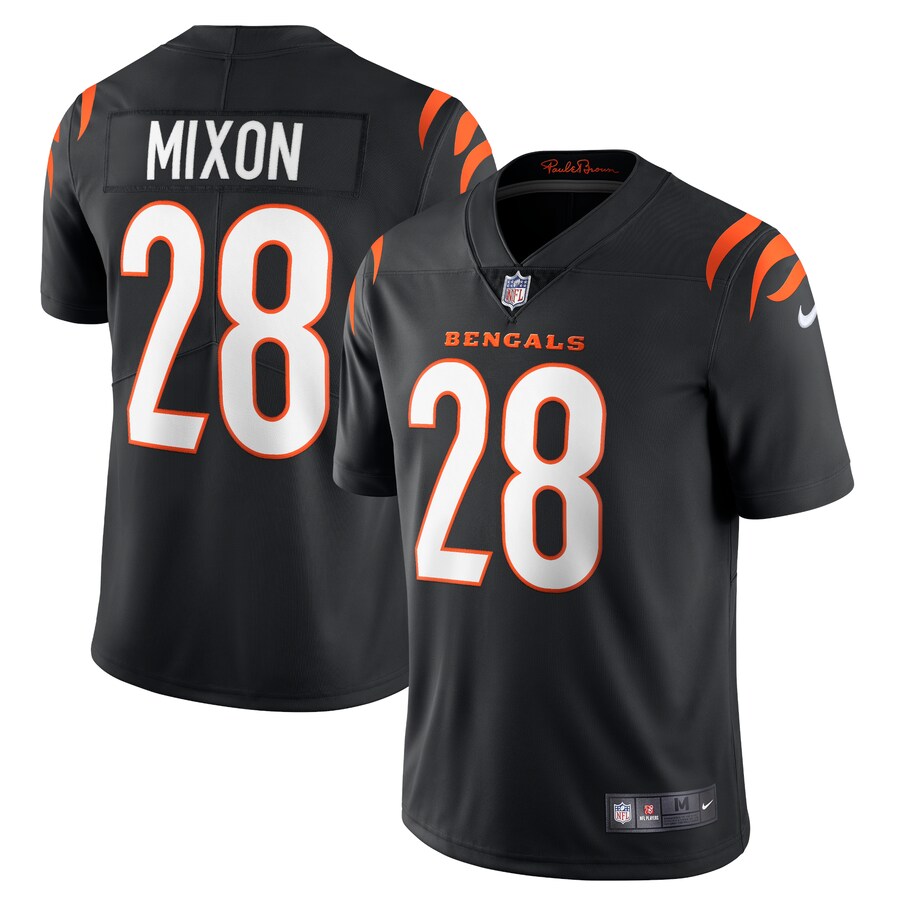 Men Cincinnati Bengals 28 Joe Mixon Nike Black Vapor Limited NFL Jersey